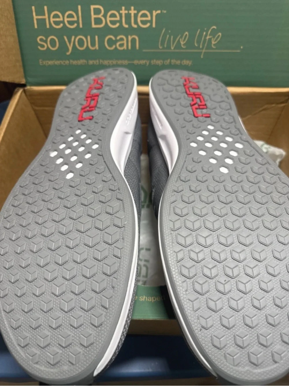 KURU Men's Slip-On Knit Sneakers - Light Gray